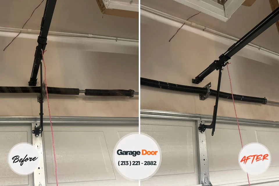 Before and after: garage door repair Ocean Shores, WA